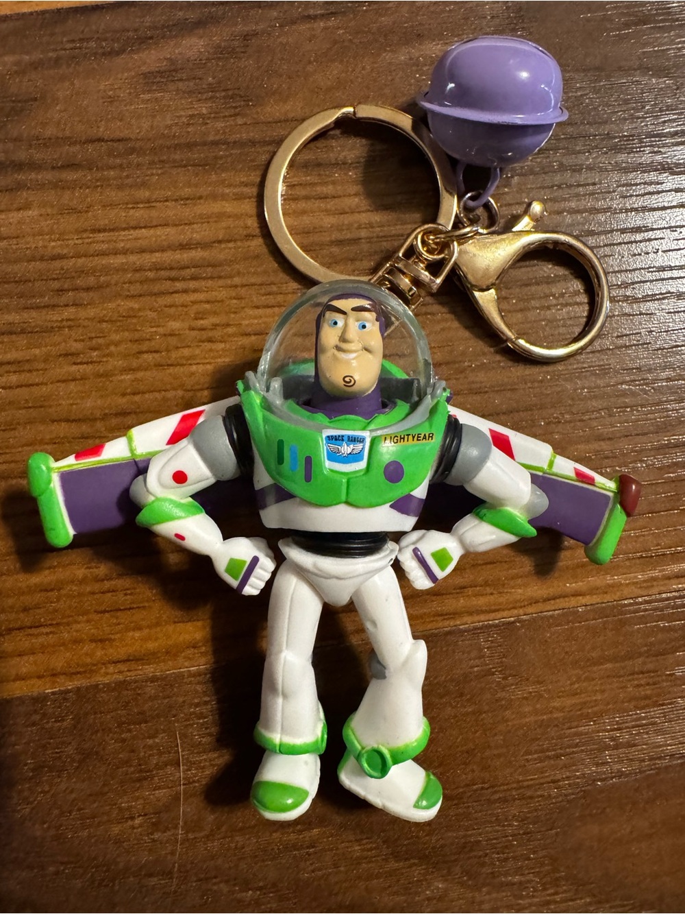 Buzz Lightyear Keychain/purse charm Figure - Purple & Green